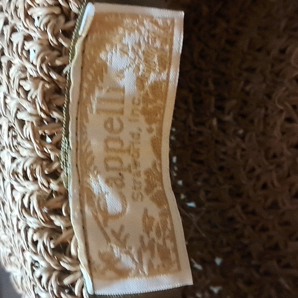 Capelli of New York Women Embellished Floppy Straw Woven Sun Raffia Hat Packable - Picture 5 of 7